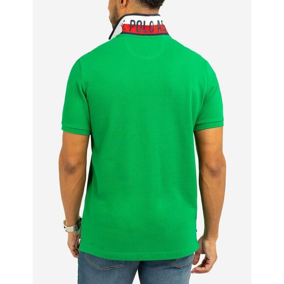 U.S. Polo Assn Polo Shirt Men's Size XXL Kelly Green Logo Collared Button - Picture 2 of 4